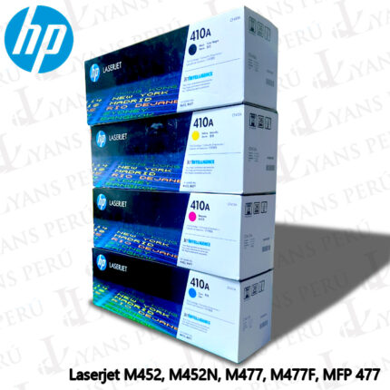 Toner HP 410A para impresora M477 Kit completo colores