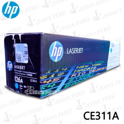 ▷CARTUCHO HP CE311A (126A) CYAN 1,000KPG ORIGINAL.
