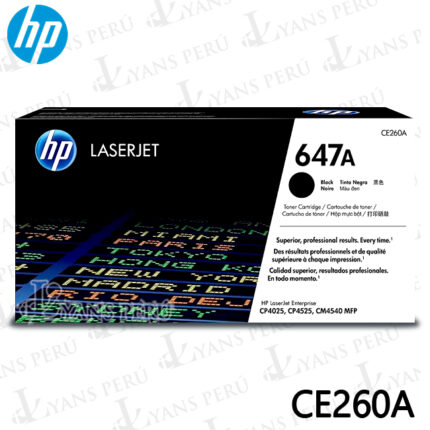 ▷TONER HP CE260A (647A) CP4525 BLACK 8,500KPG ORIGINAL
