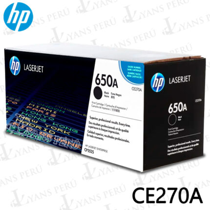 ▷TONER HP CE270A (650A) CP5525 BLACK 13,500KPG ORIGINAL