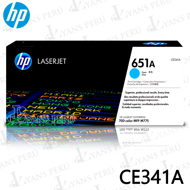 ▷TONER HP CE341A (651A) M775 CYAN 16,000KPG ORIGINAL ▷TONER HP CE341A (651A) M775 CYAN 16,000KPG ORIGINAL