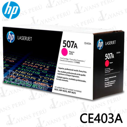 ▷TONER HP CE403A (507A) M551DN MAGENTA 6,000KPG ORIGINAL
