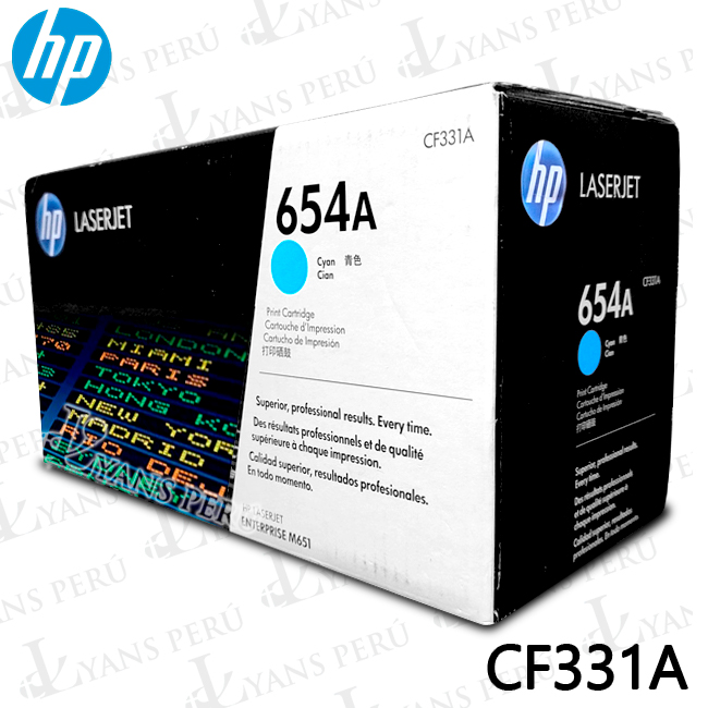 ▷TONER HP CF331A (654A) M651 CYAN 15,000KPG ORIGINAL ▷TONER HP CF331A (654A) M651 CYAN 15,000KPG ORIGINAL