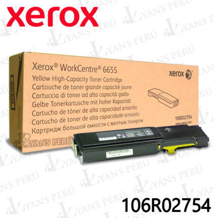 ▷TONER XEROX 106R02754 YELLOW WC6655 7,500KPG ORIGINAL