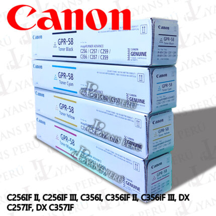 Toner Canon GPR-58 Kit Completo Colores para impresora C257