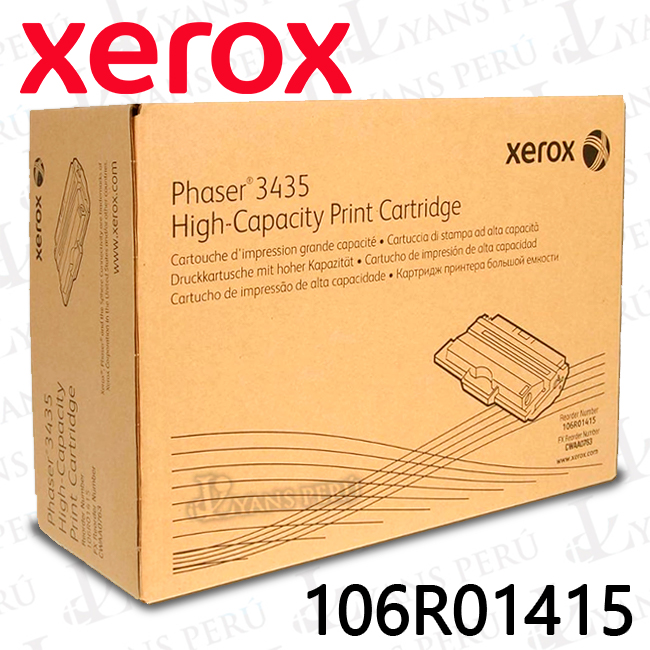 TONER XEROX 106R01415 PHASER 3435 ORIGINAL - Importaciones Lyans Perú